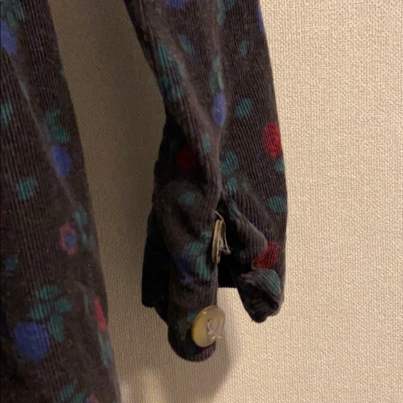 Laura Ashley Floral Corduroy Midi Dress, Size 4 - Picture 12 of 15